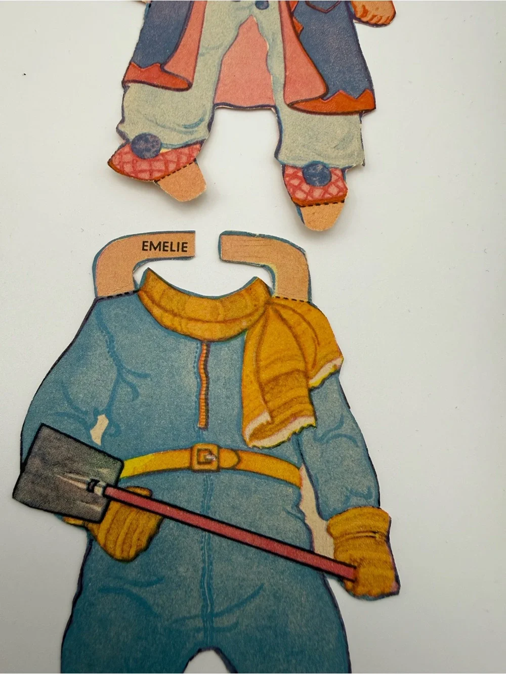 Vintage 1930s-1950s Emelie Paper Doll Set, Die-Cut Clothes & Outfits Lot